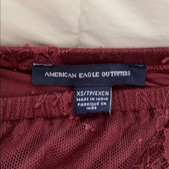 AEO eyelash lace off the shoulder top - Picture 3 of 3